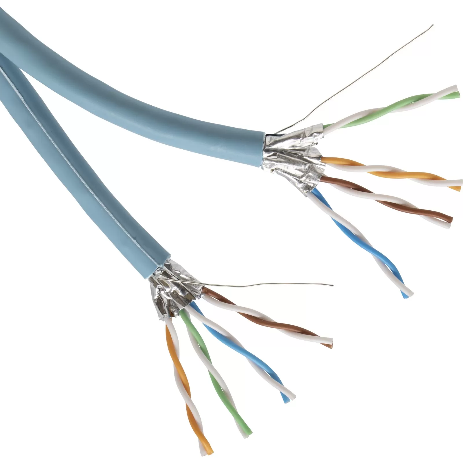 Excel Networking Excel Dual Cat6A Cable F/FTPLSOH Dca 500 m Reel Ice Blue