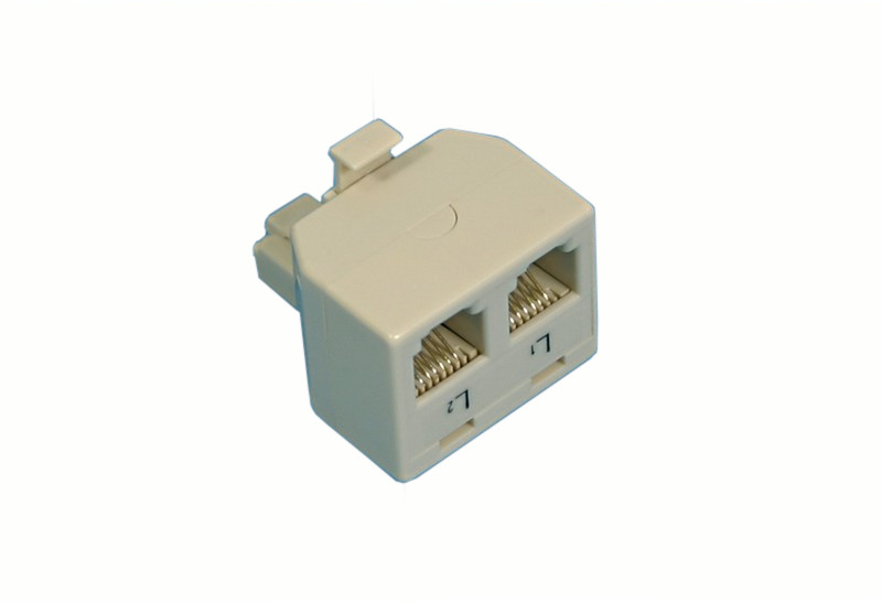 BCC Solutions Modularhaaroitin 2 linjalle RJ45 uros 2xRJ45 naaras