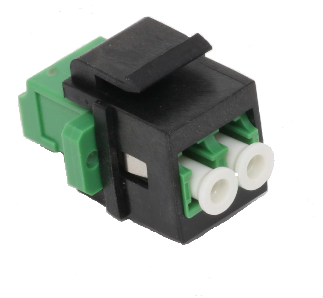 BCC Solutions LC/APC Duplex adaptori Keystone size vihreä