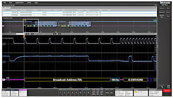 Tektronix Installed option, MIPI I3C serial analysis