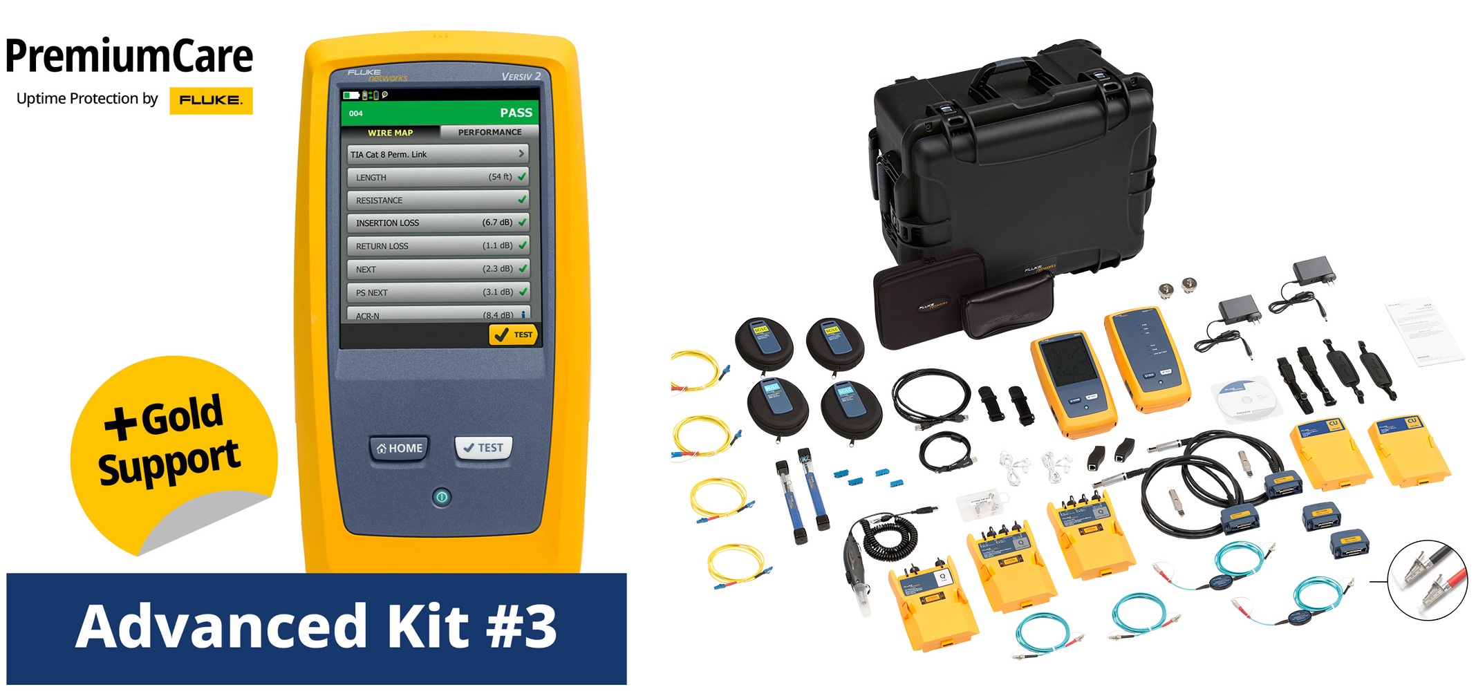 Fluke Networks DSX2-8000QOI/G INT DSX CABLE ANALYZER 1 YR GOLD