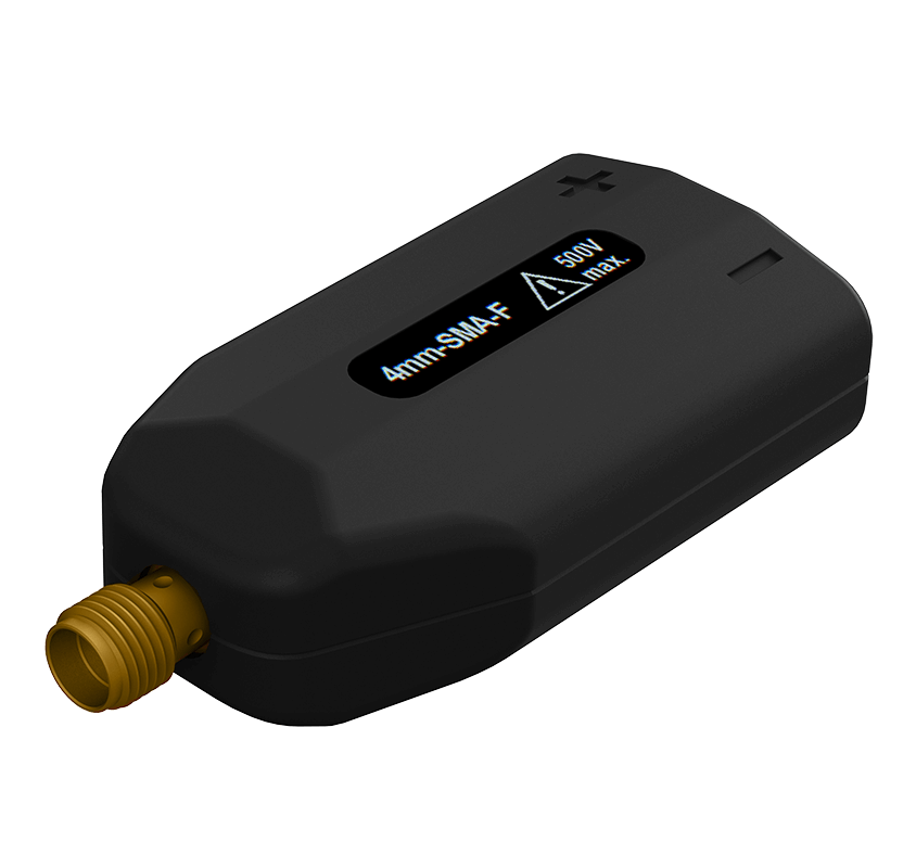 PMK 4mm safety banana socket to SMA socket adapter, for high-frequency voltage measu