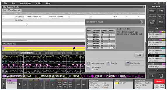 Tektronix Installed option, Automotive Ethernet Signal Separation