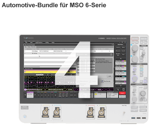 Tektronix Installed Option, Automotive Ethernet Bundle, Automotive Ethernet Compliance, Si