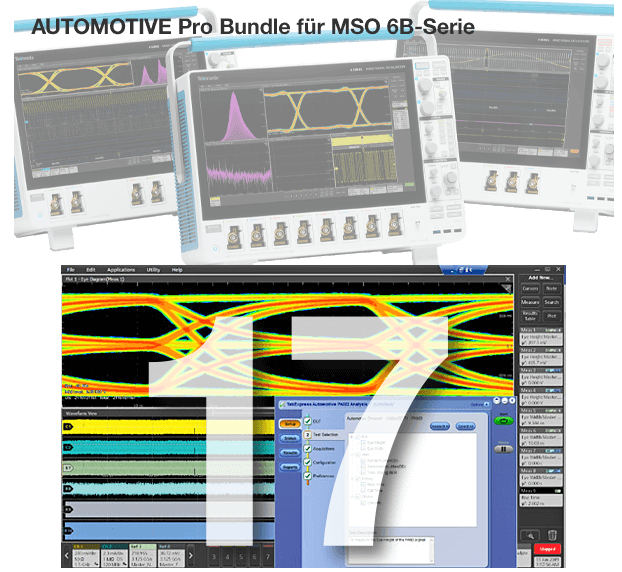 Tektronix License, Software Bundle, Pro Automotive Bundle for 6 Series MSO, Requires 6-WIN