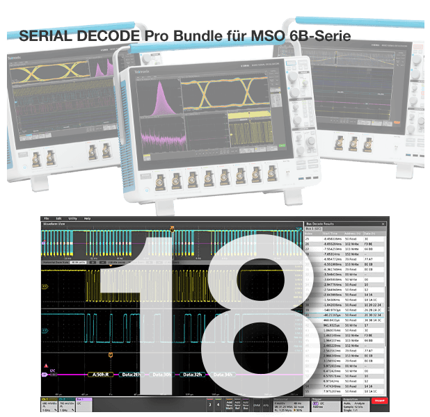 Tektronix License, Software Bundle, Pro Serial Decode Bundle for 6 Series MSO, Perpetual L