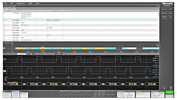 Tektronix Installed Option, Spacewire protocol decode and search