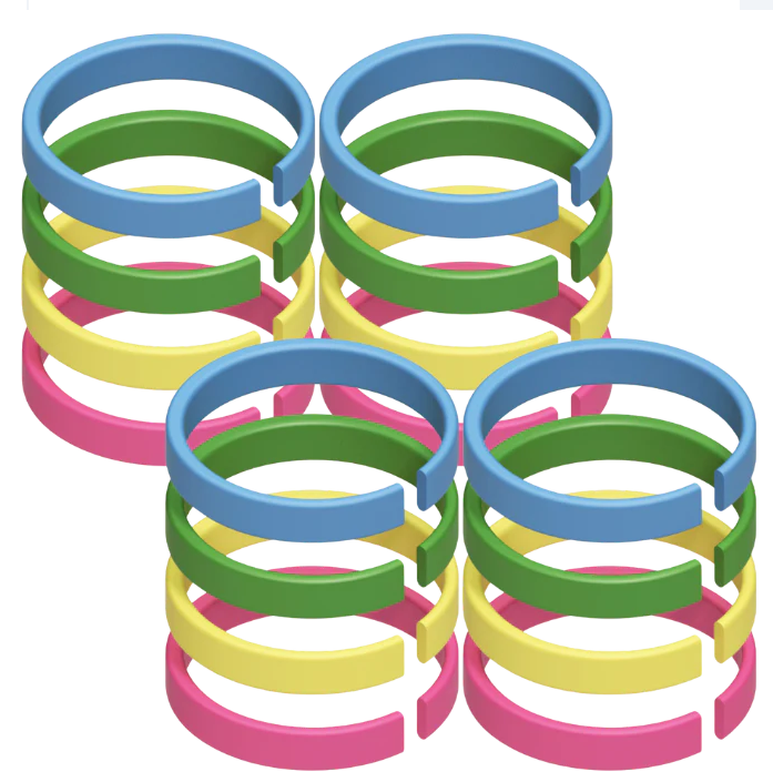 PMK Set color bands 4x4 colors