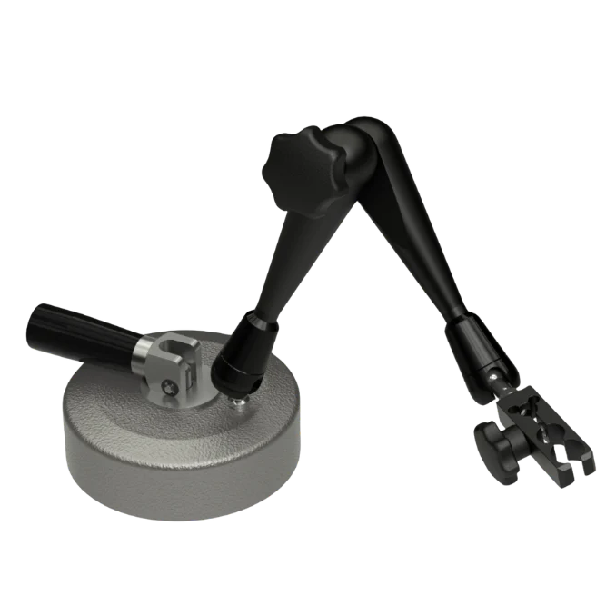 PMK MSC 85, 3D positionier with vacuum base, 200 mm span width, and holder for probe