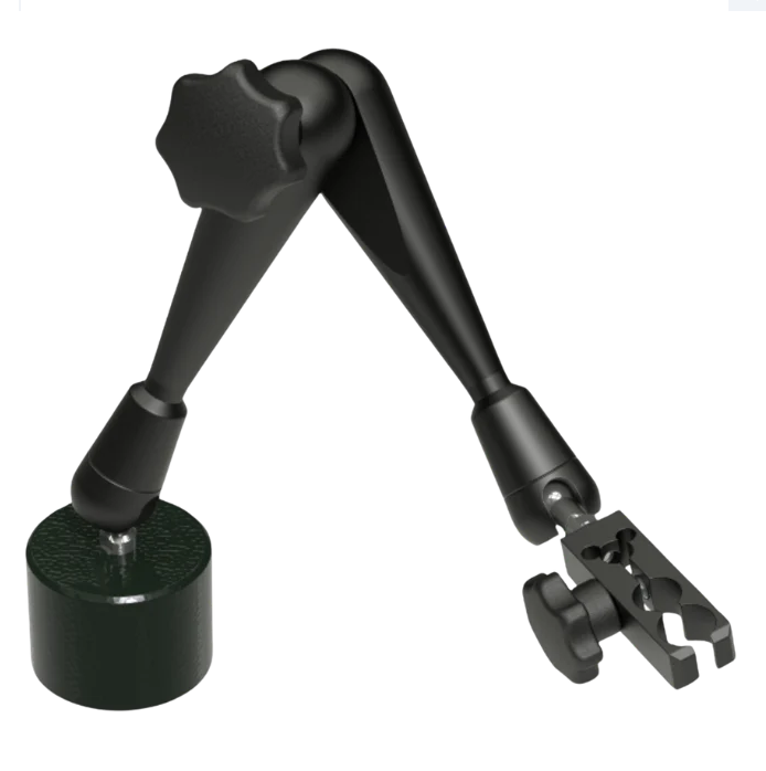 PMK MSM 200, 3D positionier with magnet foot 200 mm span width, and holder for probe