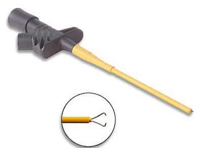PMK Safety clamp-type test probe with rotating grip jaws (black)
