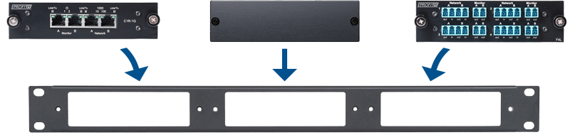 Profitap 19'' rackmount frame, 3-slots1U