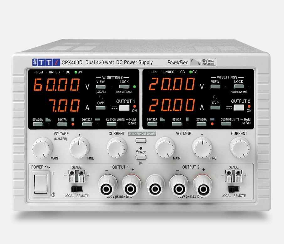 Aim-TTi Twin 420W PowerFlex Max 60V or 20A USB/RS232/LAN(LXI) option GPIB