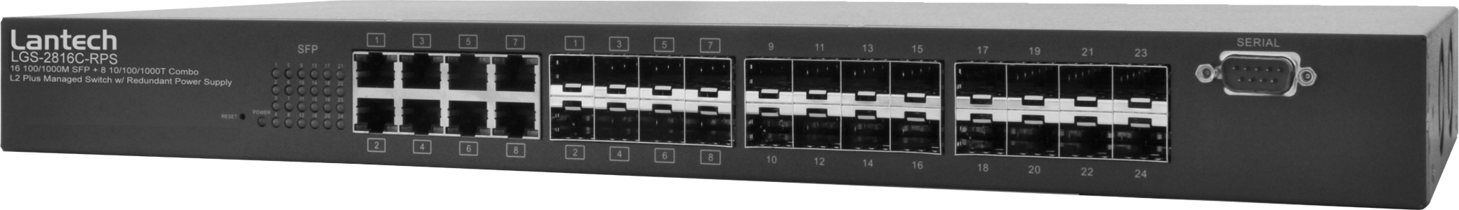 Lantech Lantech L2 Plus Managed Switch, Dual Speed SFP Combo 