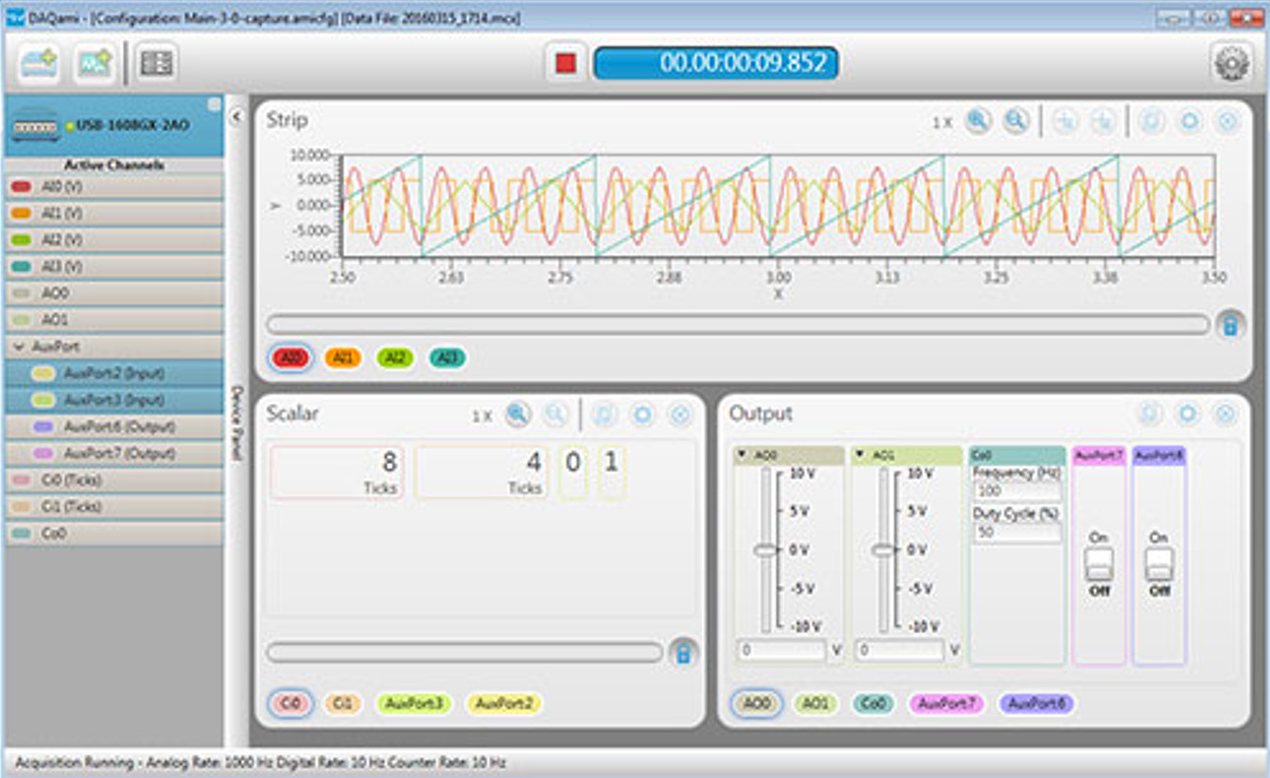 MCC Easy-to-Use Advanced DataLogging Application - Acquire