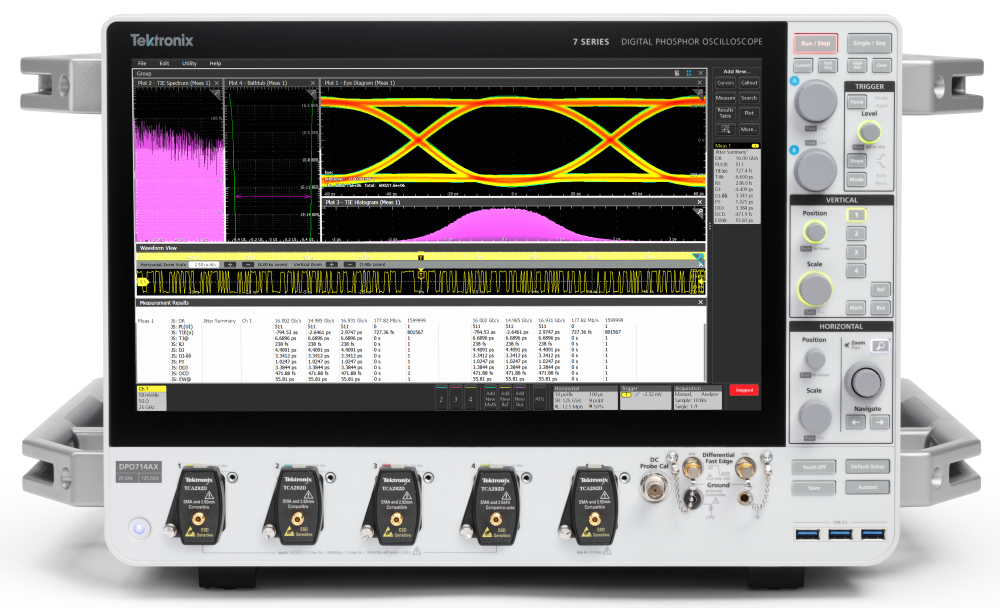 Tektronix 7 Series Digital Phosphor Oscilloscope, 4 Channels, 125 GS/s