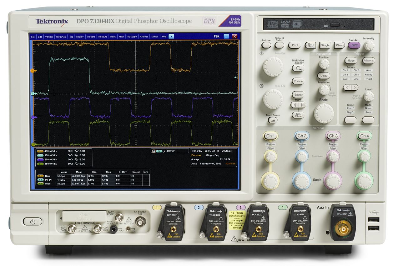 Tektronix 23 GHz Digital Phosphor Oscilloscope: 4 analog channels