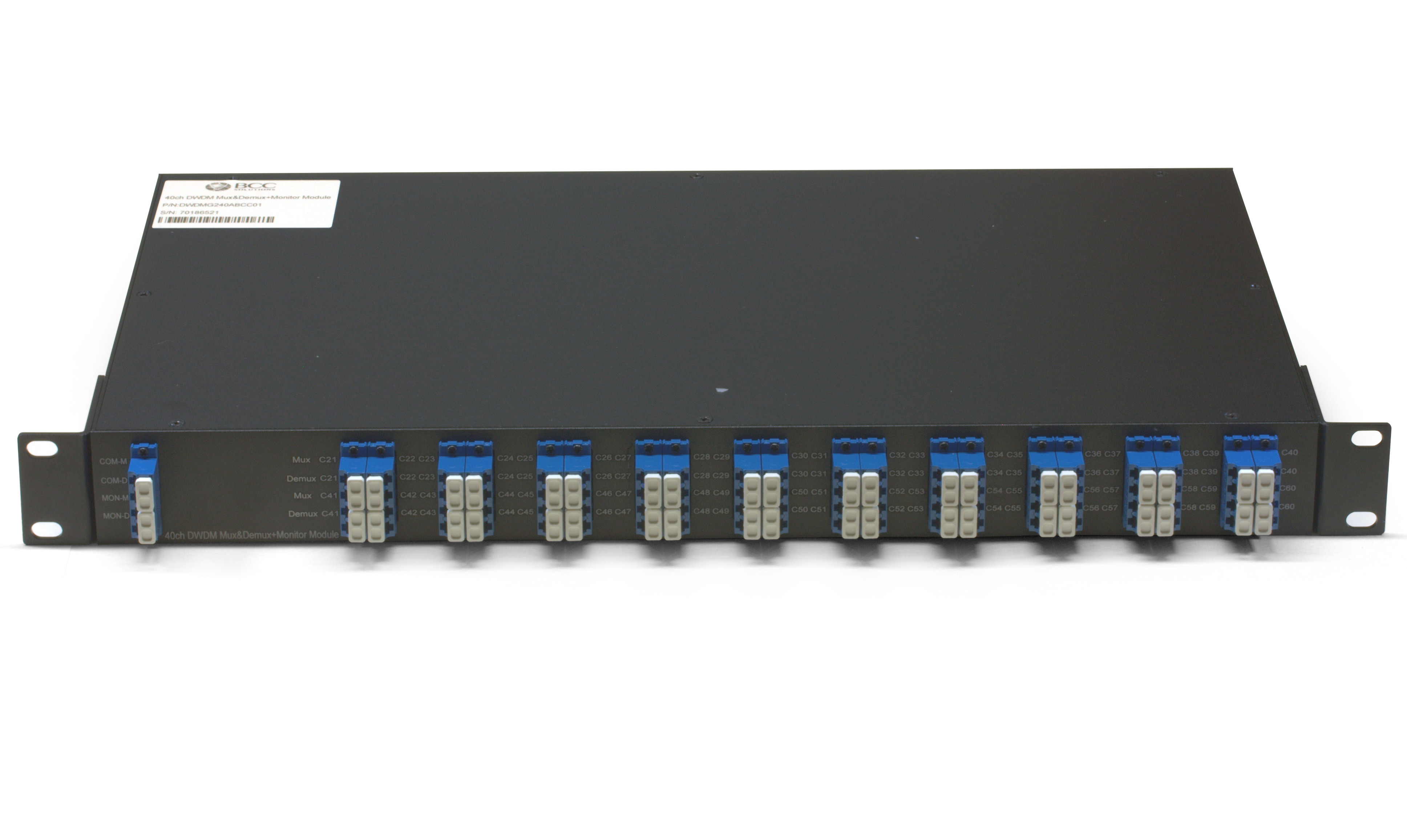 BCC Solutions 40-ch DWDM Mux/DeMux ch21-60 +1310+1610+monitor