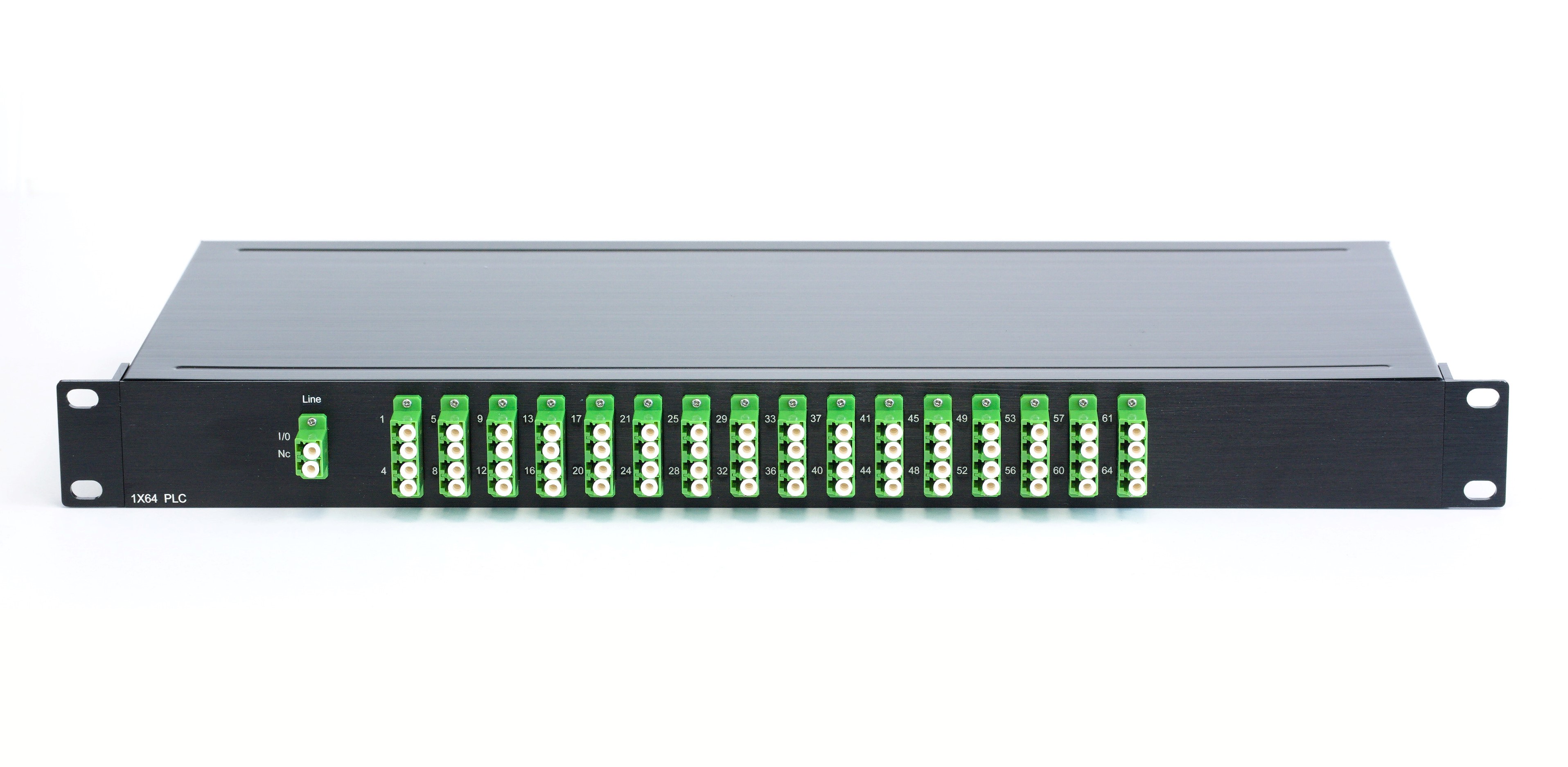 BCC Solutions 1x64 splitter LC/APC connector on 1U 19" rack