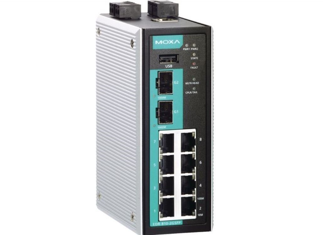 MOXA Moxa 8+2G SFP industrial multiport secure router with Firewall/NAT