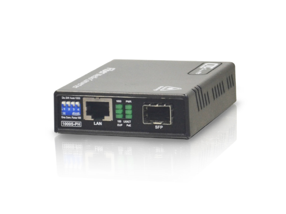CTC Union 10/100/1000Base-T to 100/1000Base-X SFPWith PoE+ (PSE) Fiber Converter (30W)