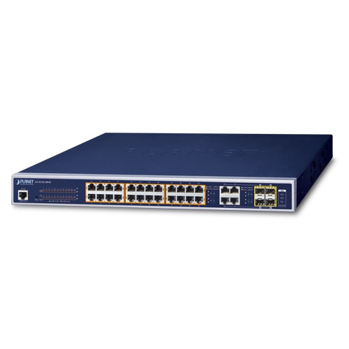 PLANET Planet 24-Port 10/100/1000T 802.3at PoE+4-Port Gbit TP/SFP Combo Managed Switch