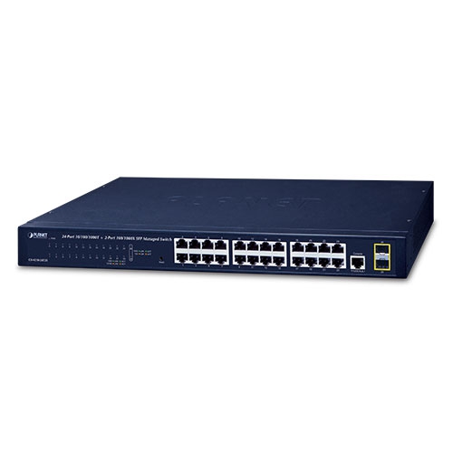 PLANET Planet 24-Port 10/100/1000T + 2-Port 100/1000X SFP Managed Switch