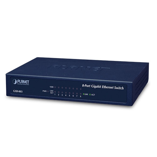 PLANET Planet 8-Port 10/100/1000BASE-T Gigabit Ethernet Switch