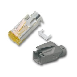 BCC Solutions RJ45 Hirose TM31 plug, Cat6a light-grey 3 elements, 100 pc