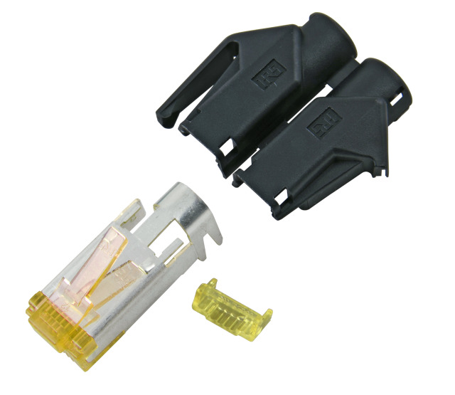 BCC Solutions RJ45 Hirose TM31 plug, Cat6a black 3 elements, 100 pc