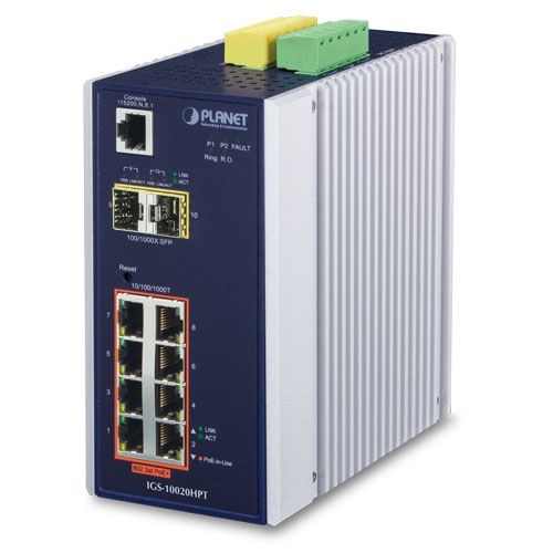 PLANET Planet L2+ Industrial 8+2-Port Managed Switch