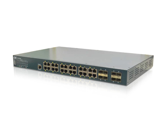 CTC Union 24x 10/100/1000Base-T(X) + 8x 100/1000Base-X SFP Layer 2 Switch