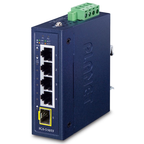  IP30 4p 10/100/1000T + 1P100/1000X SFP GE Switch