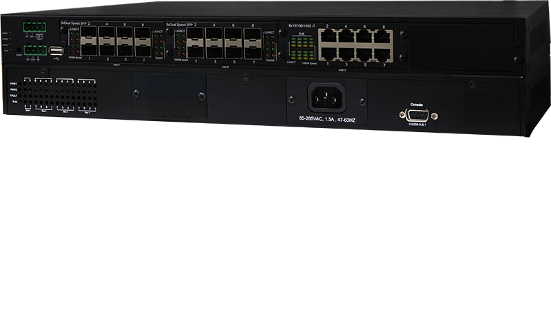 Lantech Lantech 8 10/100/1000T + 16 Dual Speed SFP L2+ Industrial Managed Switch