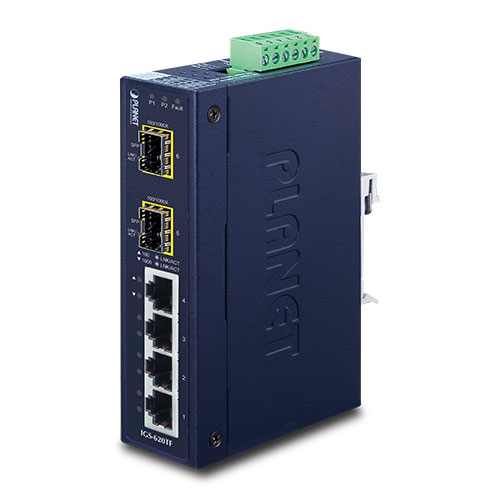 PLANET Planet Industrial 4-Port 10/100/1000T +2-Port 100/1000X SFP Ethernet Switch