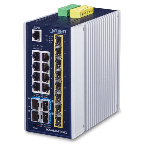 PLANET IP30 Industrial L3 8-Port10/100/1000T + 8-port 1G/2.5G 