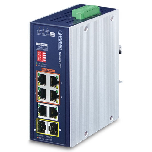 PLANET Industrial 4-Port 10/100/100095W 802.3bt PoE switch Planet