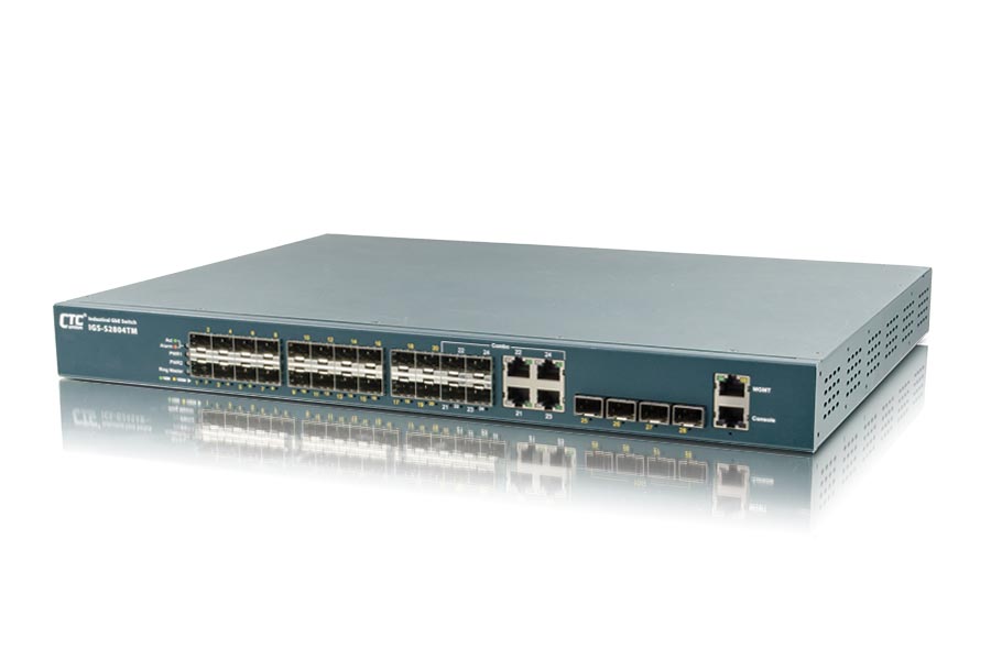 CTC Union Managed switch 28x100/1000Base-X SFP+4xGbE RJ45/SFP Combo