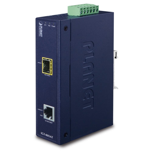 PLANET Planet Industrial 10/100/1000BASE-T to 100/1000BASE-X SFP Media Converter