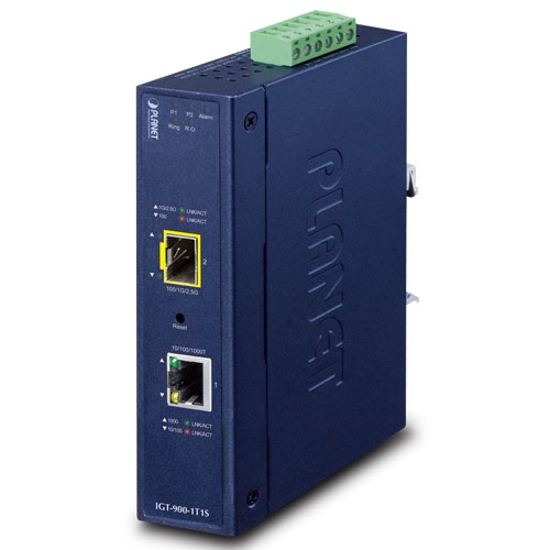 PLANET IP30 Industrial 1-port 10/100/1000T SFP Managed media conver