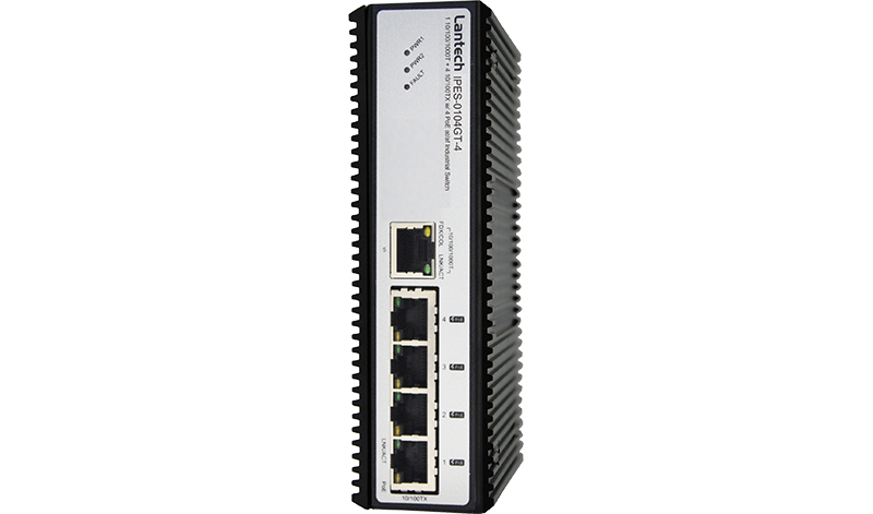 Lantech Lantech 4 10/100TX PoE at/af+1 10/100/1000T Unmanaged Switch