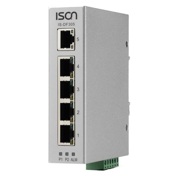 ISON 5-port Fast Ethernet Unmanaged Layer 2 Industrial Ethernet Switch