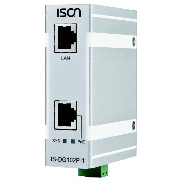 ISON Rugged Industrial 2-port Gigabit Layer 2 PoE/PoE+ Injector