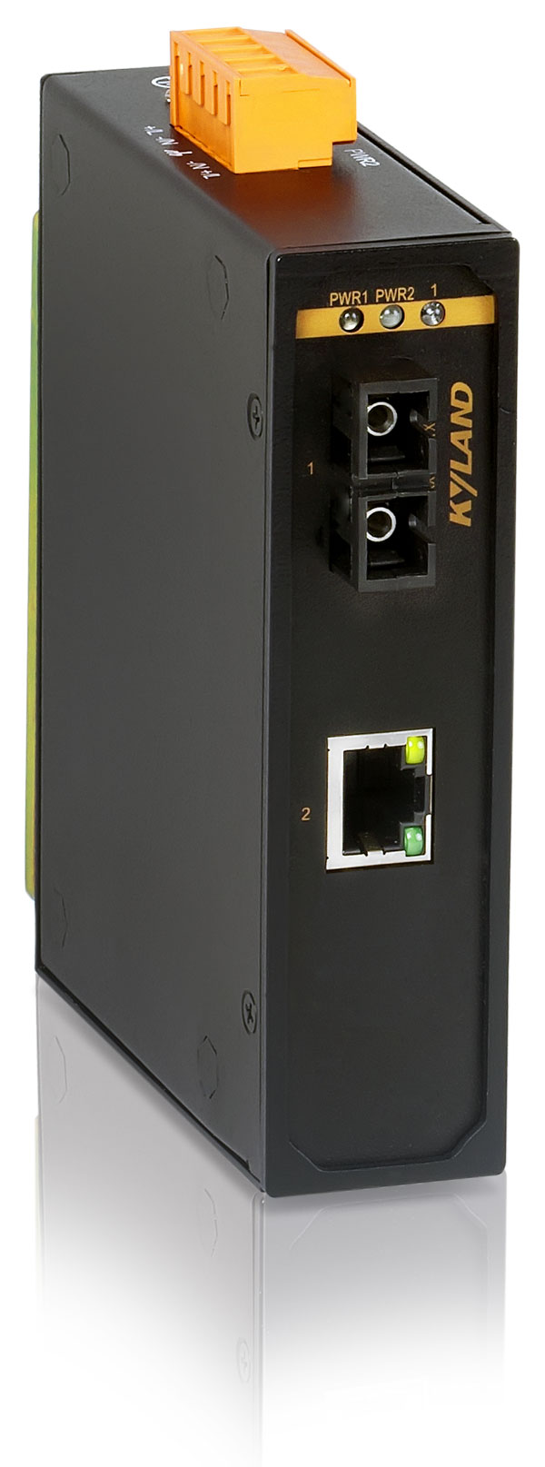 Kyland Kyland 2 Port DIN-Rail LFP copper to fiber media converter