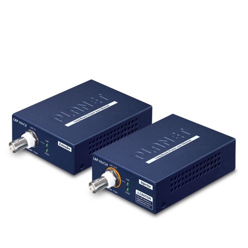 PLANET 1-Port Long Reach PoE over coax Extender Kit (LRP-101CH + LRP-101CE)