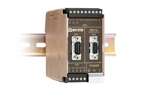 Westermo Westermo RS-232 Isolator, 3601-0101: MD-52, RS-232 isolator, 115.2 kbit/s