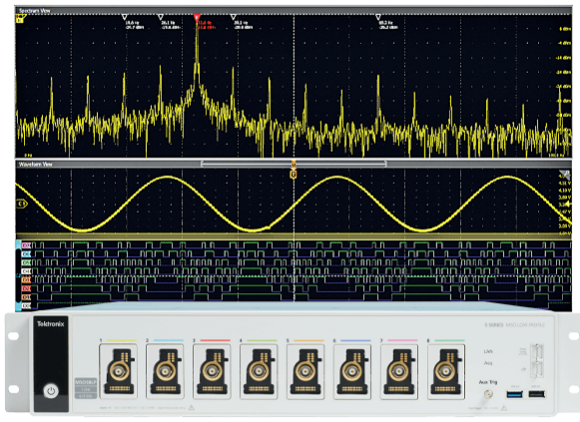 Tektronix 5 Series MSO Low Profile, 2U rack height, rack mount included, 500 MHz to 1 GHz,