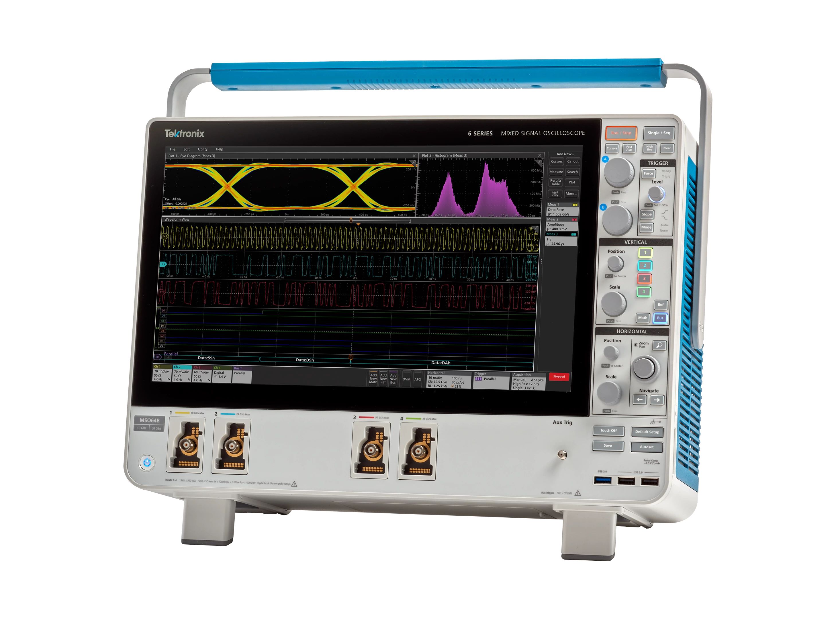 Tektronix MSO64, 6 Series Mixed Signal Oscilloscope, 4 FlexChannels