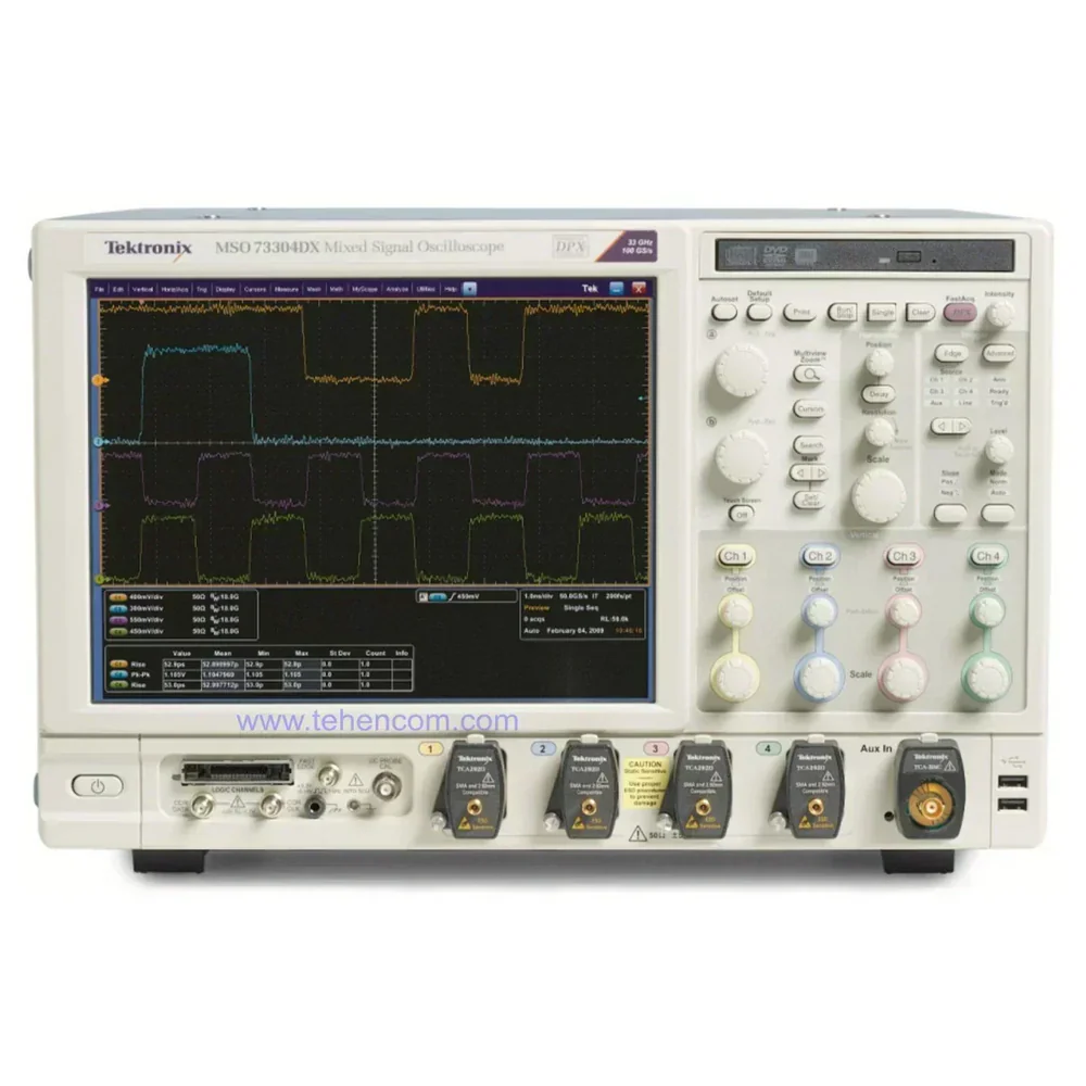Tektronix 8 GHz Mixed Signal Oscilloscope, 4 analog / 16 logic channels