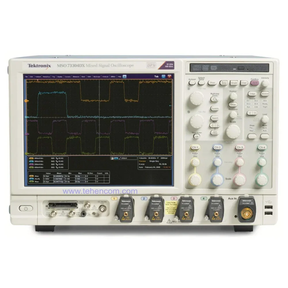 Tektronix 25 GHz Mixed Signal Oscilloscope, 4 analog / 16 logic channels